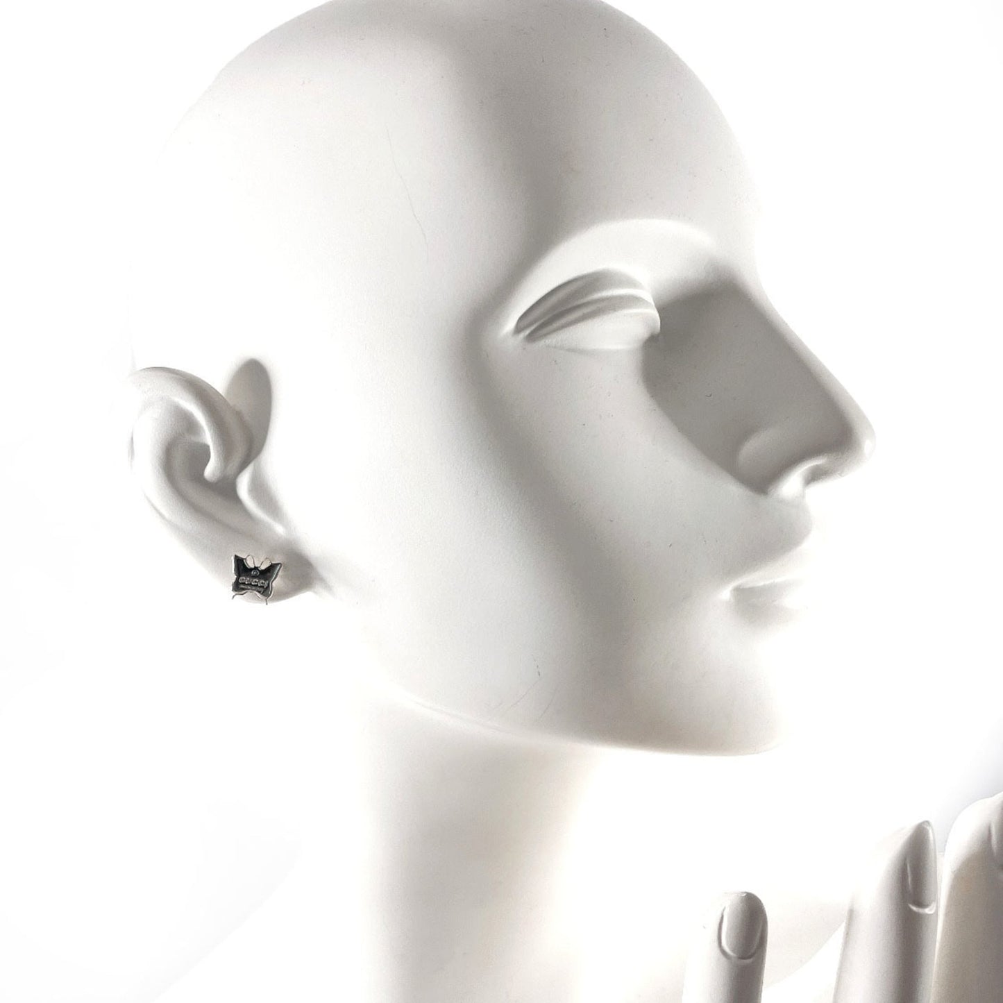 GUCCI Butterfly Earrings in 925 Sterling Silver/14K White Gold for Women