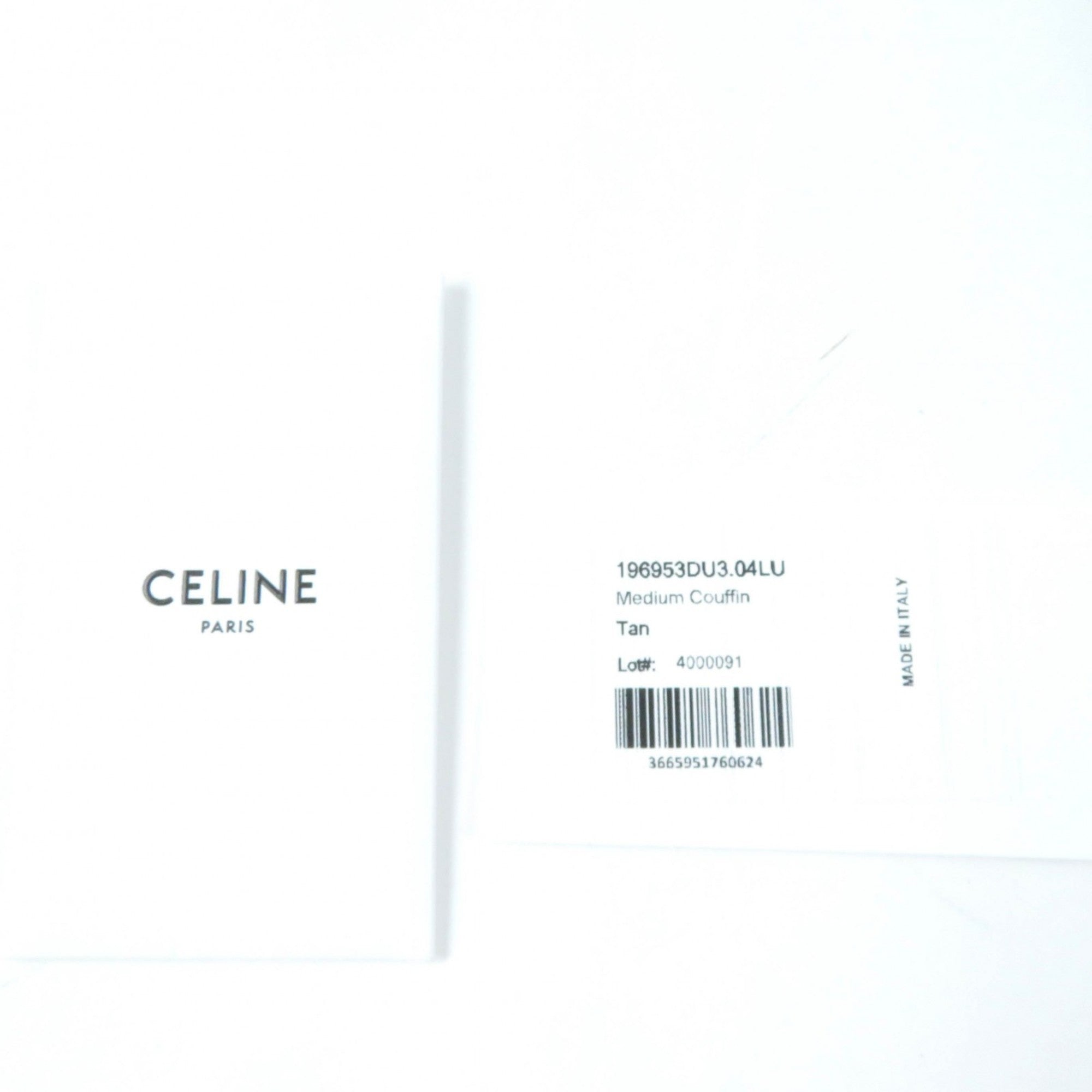 CELINE Cuir Triomphe Coufun Medium Tote Bag in Tan Smooth Calfskin (196953DU3.04LU) with Dust Bag, Made Italy, Women's — Like New