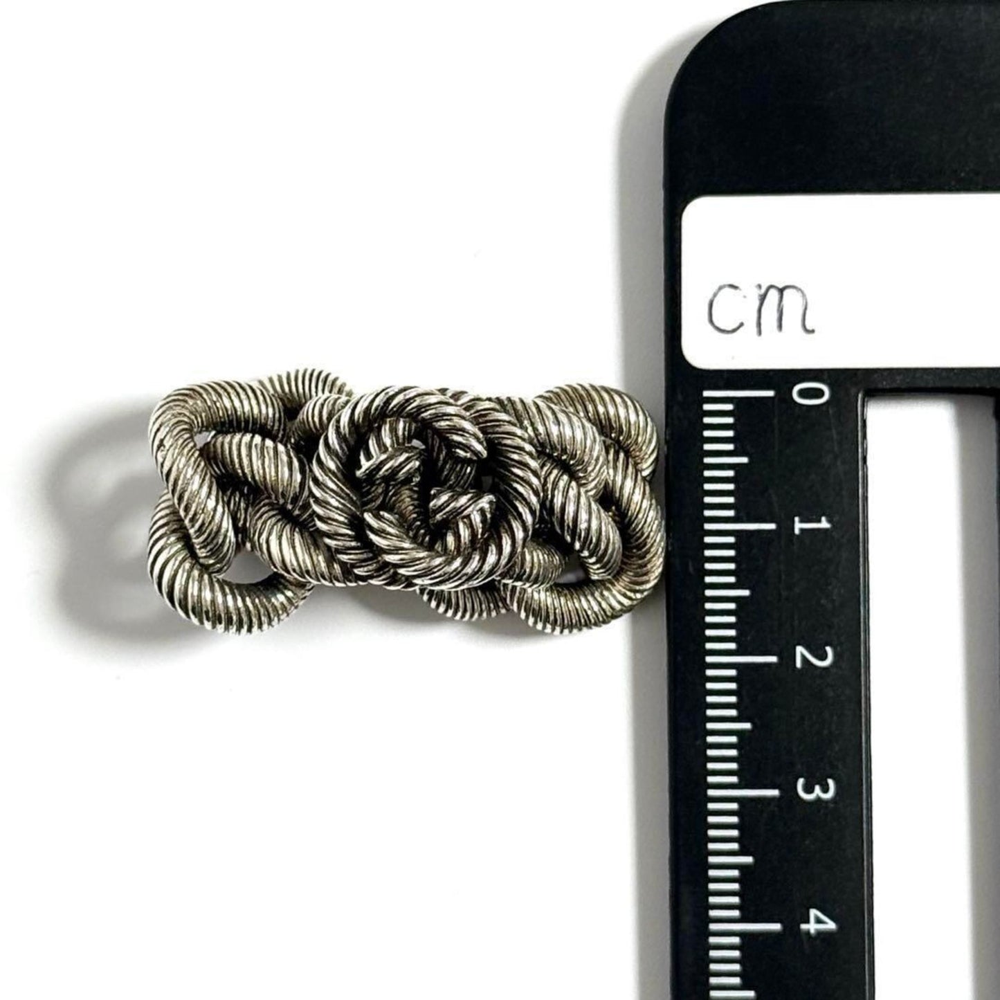 Gucci Men's Gourmet Chain Ring, Silver