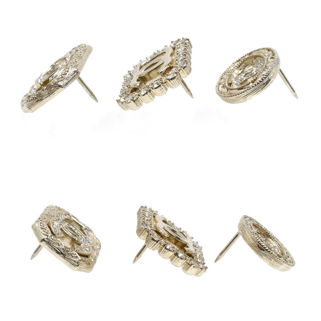 CHANEL Metal Rhinestone Coco Mark 3-Piece Brooch Set for Women