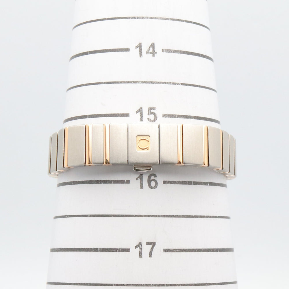 Omega Constellation Star Blue Diamond Bezel Watch, 18K Pink Gold (PG) Stainless Steel, Diamond, Ladies', White/White Mother-of-Pearl, 123.25.24.60.05.002 — Very Good