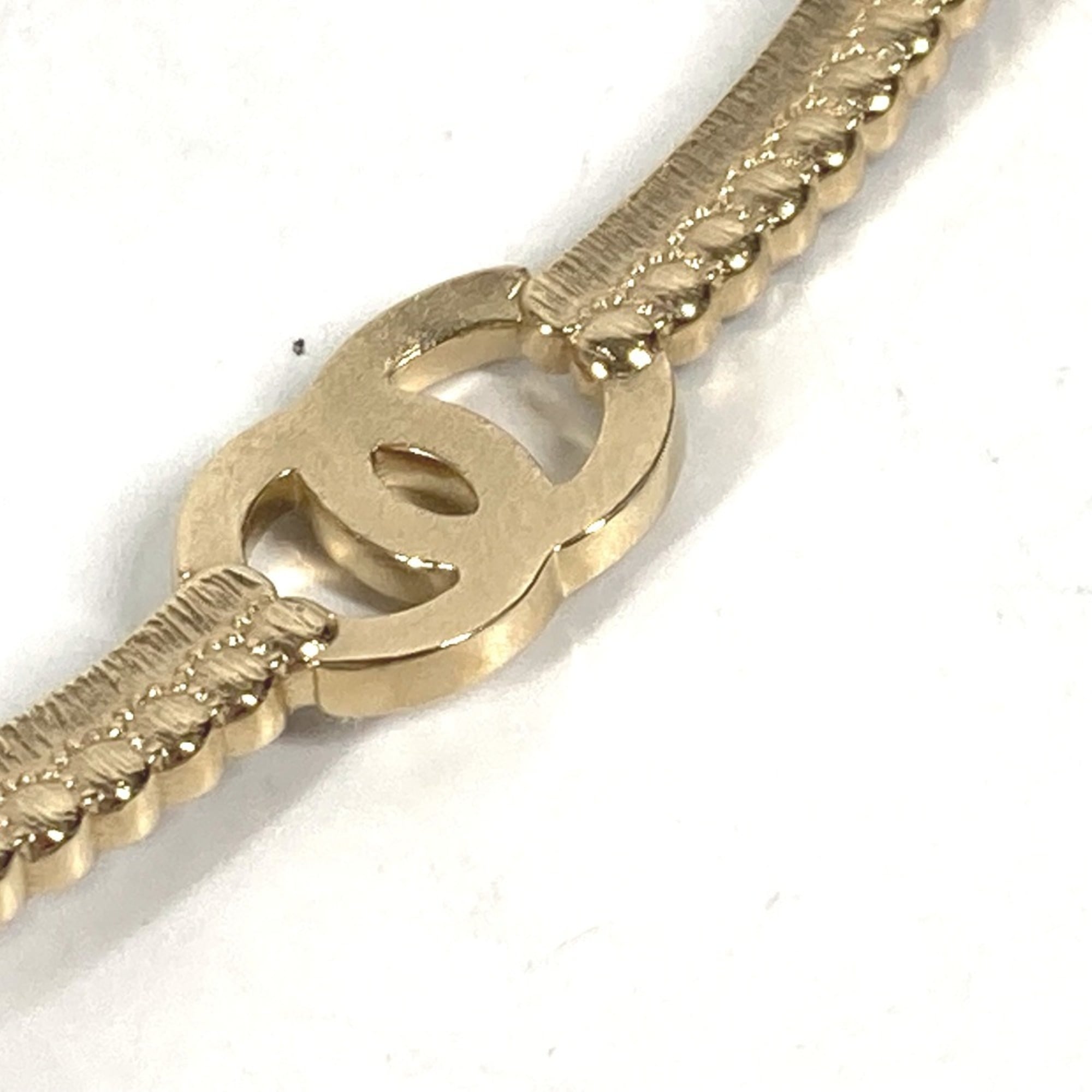 CHANEL Chanel AB9152 A22 CC Coco Mark Rhinestone Choker Chain Necklace Metal Women's Black Similar G-240625-37 — Like New