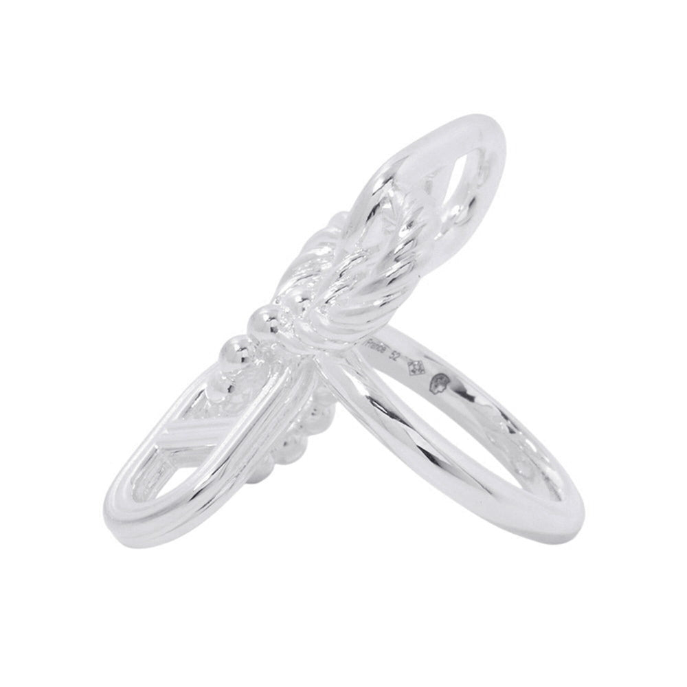 Hermes Chaine d'Ancre A II Multi-Link Ring, SV925 Silver, Ring Size 52. (HERMES ring) — Like New