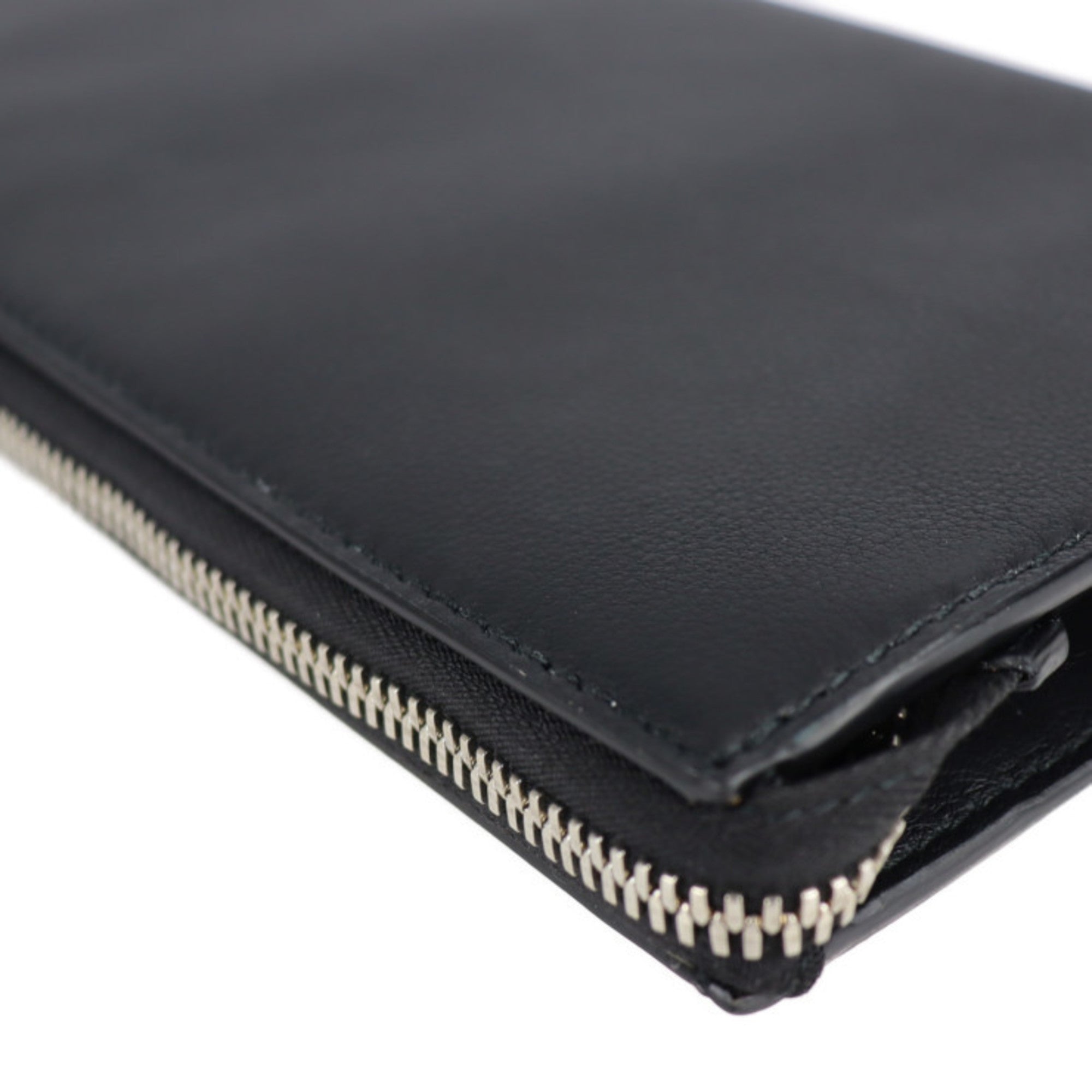 Salvatore Ferragamo studded clutch bag 24 A121 leather black — Like New
