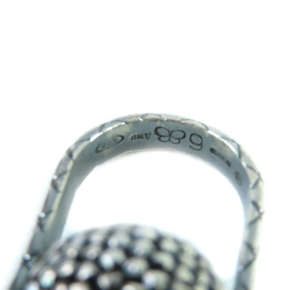 BOTTEGA VENETA 925 Ball Ring, Silver, Size 9 (equivalent to Japanese size), Comes with dust bag, Made in Italy, Weight: 11.42g, Women's — Like New