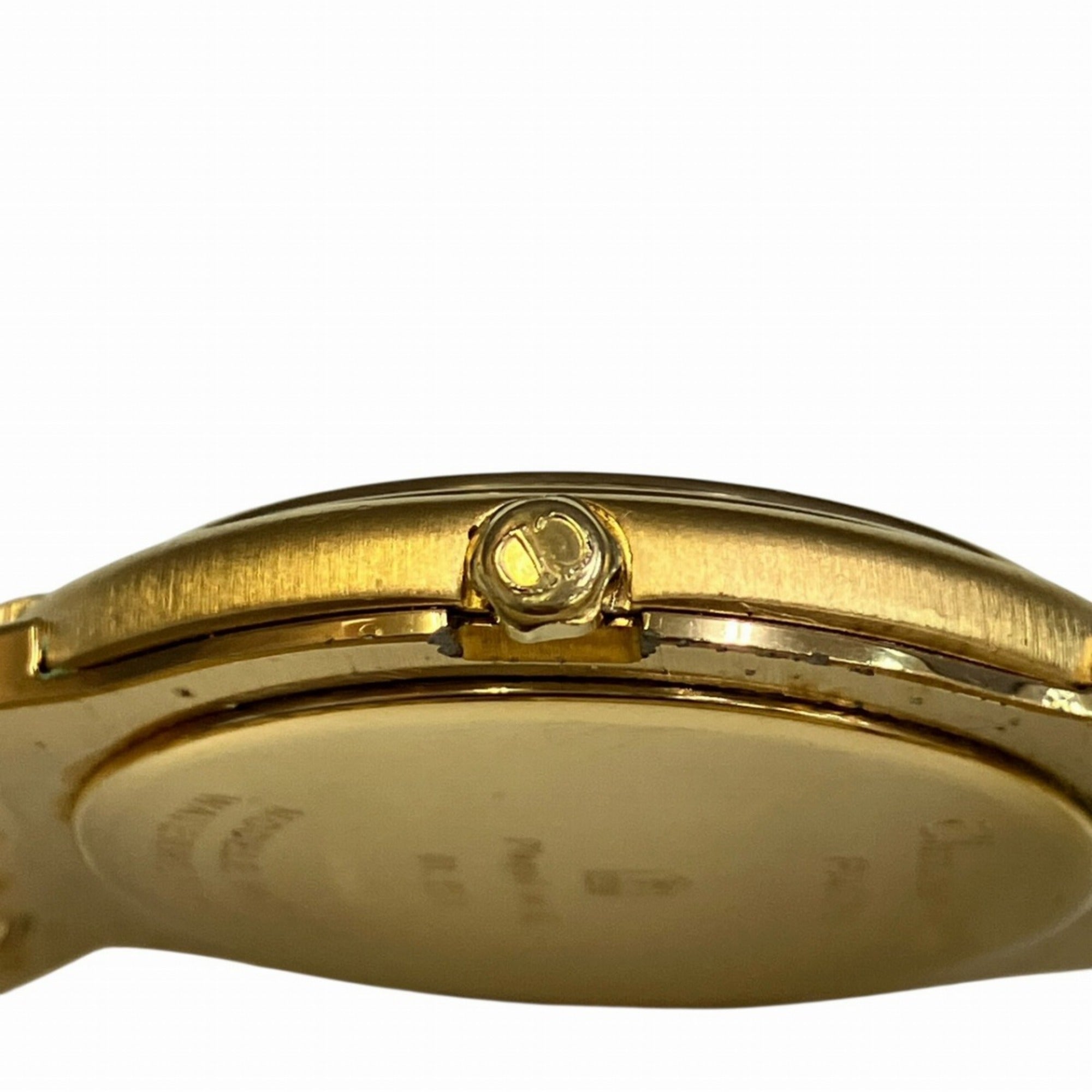 Christian Dior Moon Phase Triple Calendar Watch, Total Weight 70.6g, GP (Gold Plated) finish, Quartz movement, White dial, Item No. 61.271 — Good