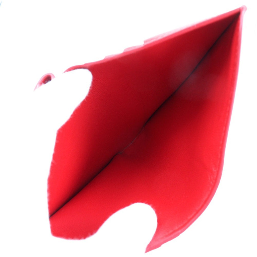 BALENCIAGA BB Bi-fold Wallet 601474 Leather Red Snap Button Logo Women's S140825867