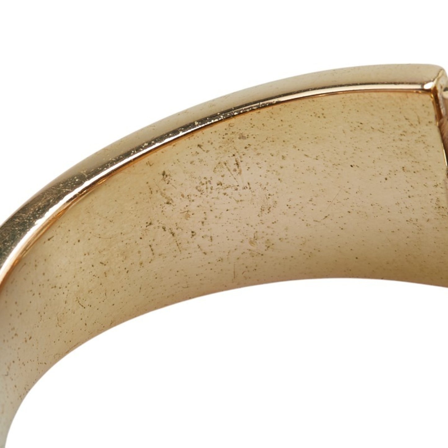Salvatore Ferragamo Gancini Bangle in Gold and Black Plated Leather for Women