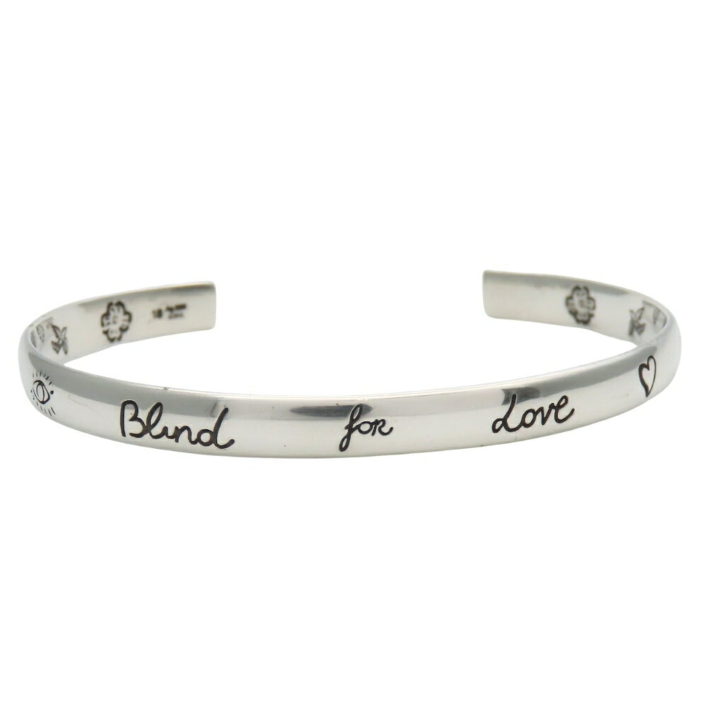 Gucci Blind for Love Bangle, 18, Sterling Silver, Approx. 12.6g, Women's, GUCCI
