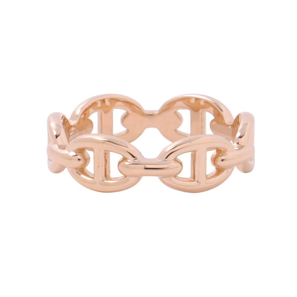 Hermes Chaine d'Ancre Enchainee PM Ring, 18KPG Pink Gold, Ring Size 54. HERMES Enchainee, Enchainee — Like New