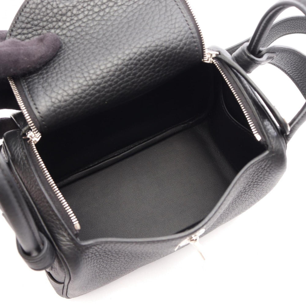 Hermes Lindy Mini Shoulder Bag/Handbag, Taurillon Clemence Leather, Women's, Black — New - Store Return