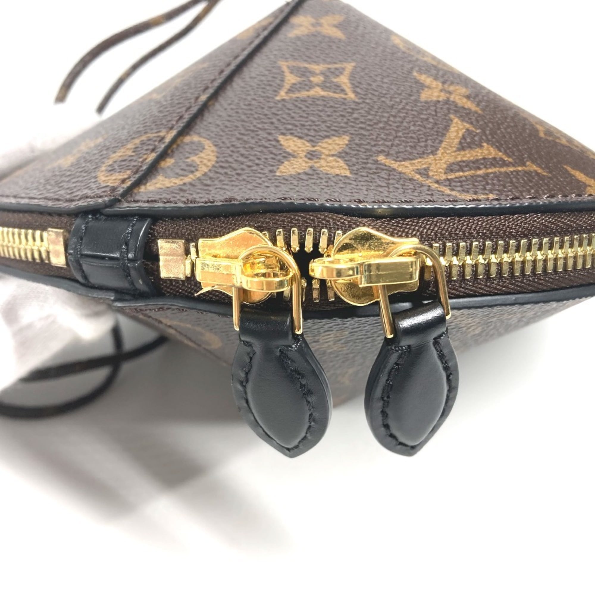 LOUIS VUITTON M44592 Monogram Tupi Bag Pouch Shoulder Handbag Canvas Women's Brown MO-240728-13 — Like New
