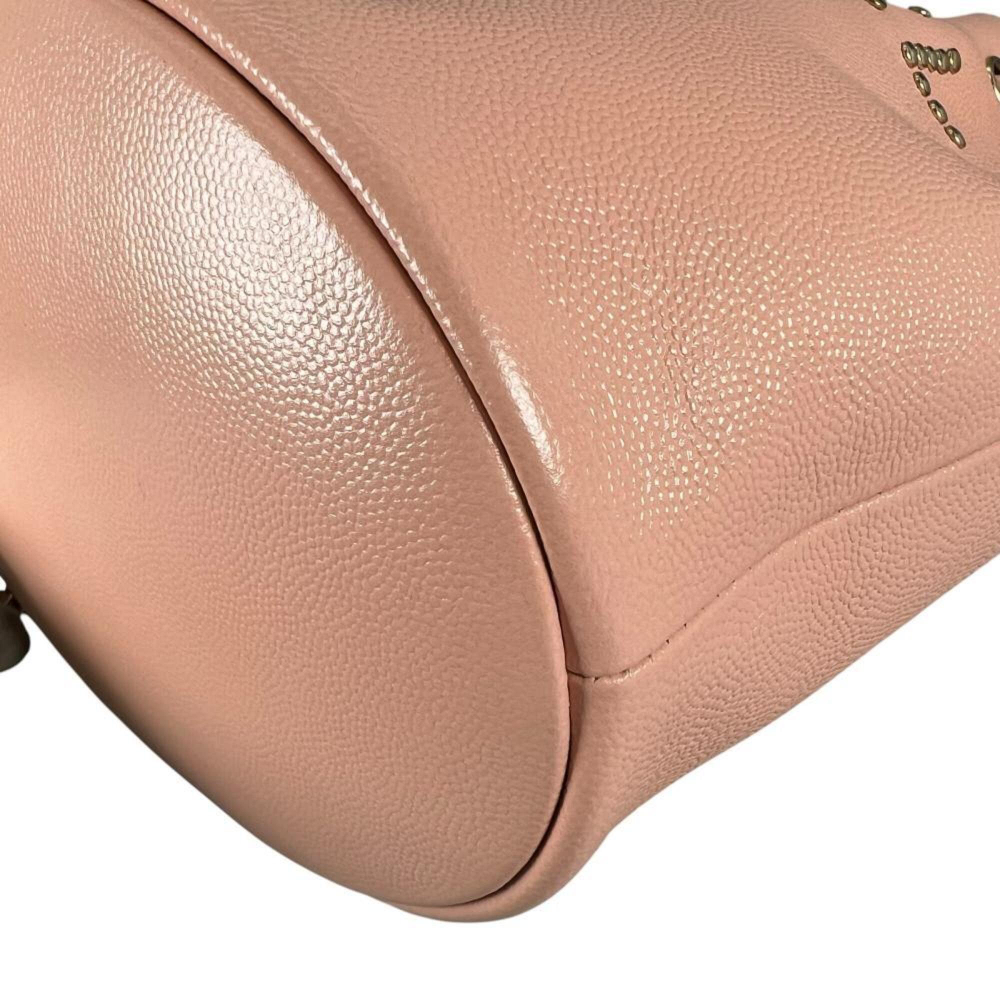 Chanel Deauville Shoulder Bag for Women, Studded Logo, Gold Hardware, Crossbody, Pink with Hardware — Like New