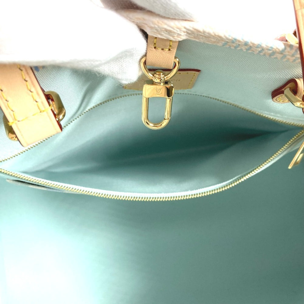 LOUIS VUITTON N40518 Pastel Damier On the Go MM Tote Bag Shoulder Handbag Canvas Women's Pistachio White OT-240704-3 — New - Store Return