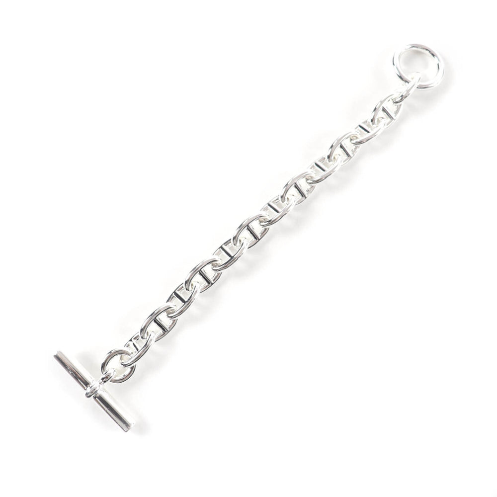 HERMES Chaine d'Ancre MM AG925 Bracelet, 13 links, Silver, Made in France, 2023 model, Weight: 50.05g, Women's — Like New