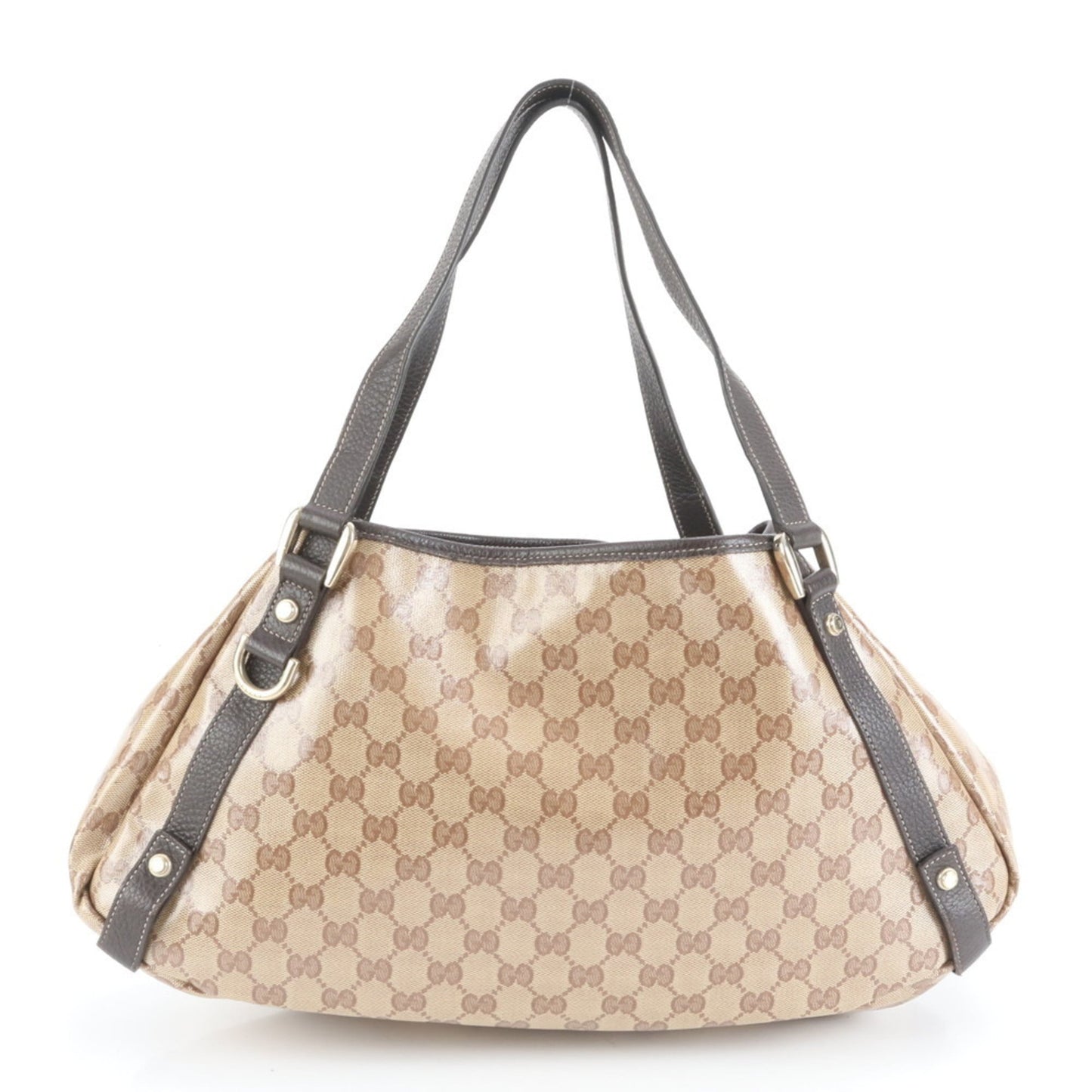 Gucci GG Crystal Abbey 293578 Leather Tote Bag Shoulder Handbag Women's