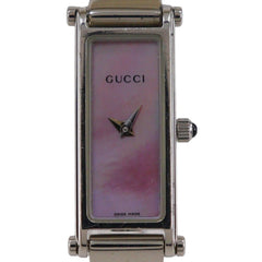Gucci 1500L Stainless Steel Quartz Analog Watch with Pink Dial for Women — Good