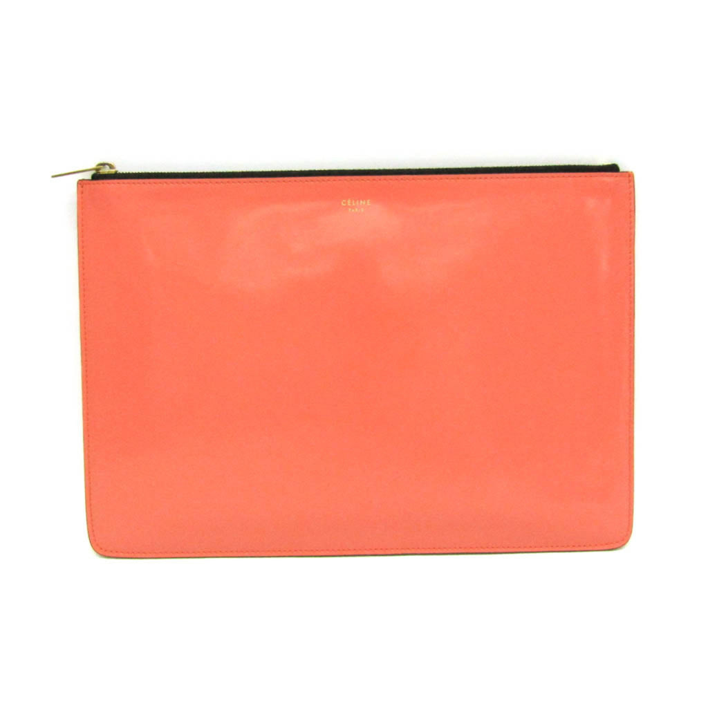Celine Women's Leather Clutch Bag Salmon Pink