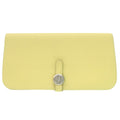 Hermes Excellent condition Hermès Dogon Long Wallet, Togo Jaune Poussin, T stamp, 1041