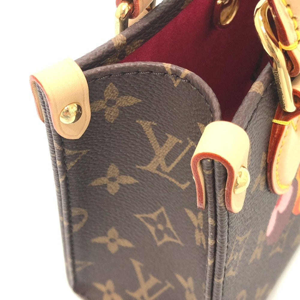 LOUIS VUITTON M13668 LV x TM On the Go BB Takashi Murakami Panda 2WAY Bag Shoulder Handbag Crossbody Monogram Canvas Women's Brown — New