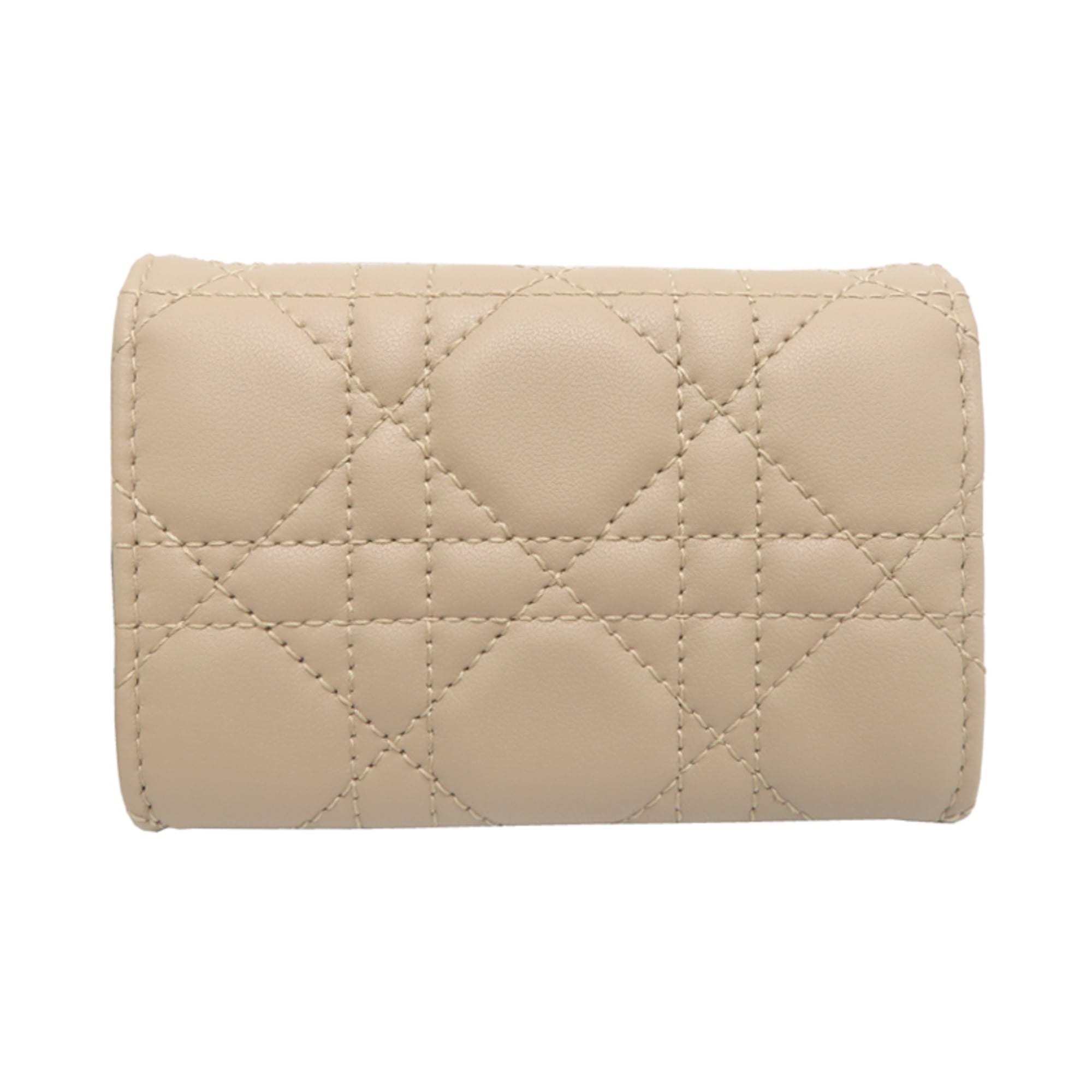 Christian Dior Glycine Women's Wallet/Coin Case S0966ONMJ M51U Lamb Beige