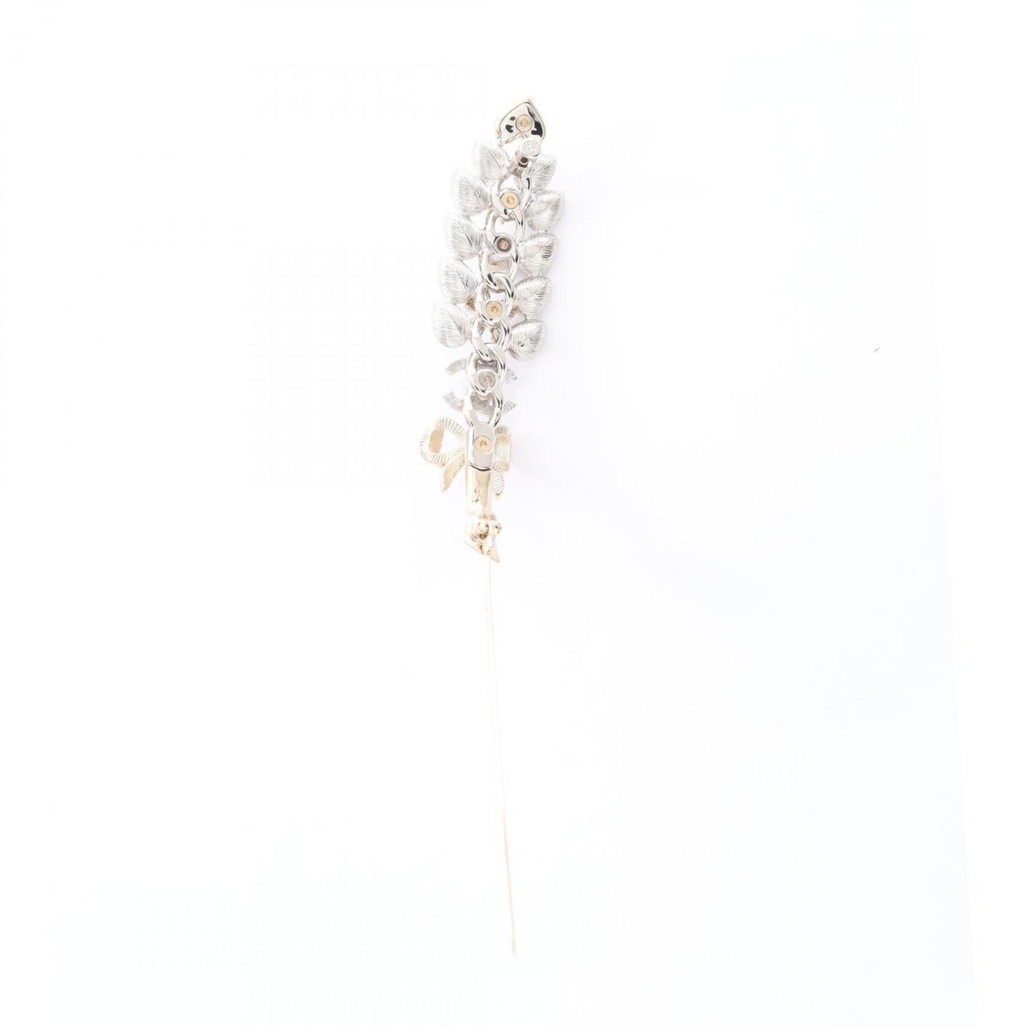 Chanel Coco Mark Brooch with Gold Plated Rhinestones, Women's, and Clear