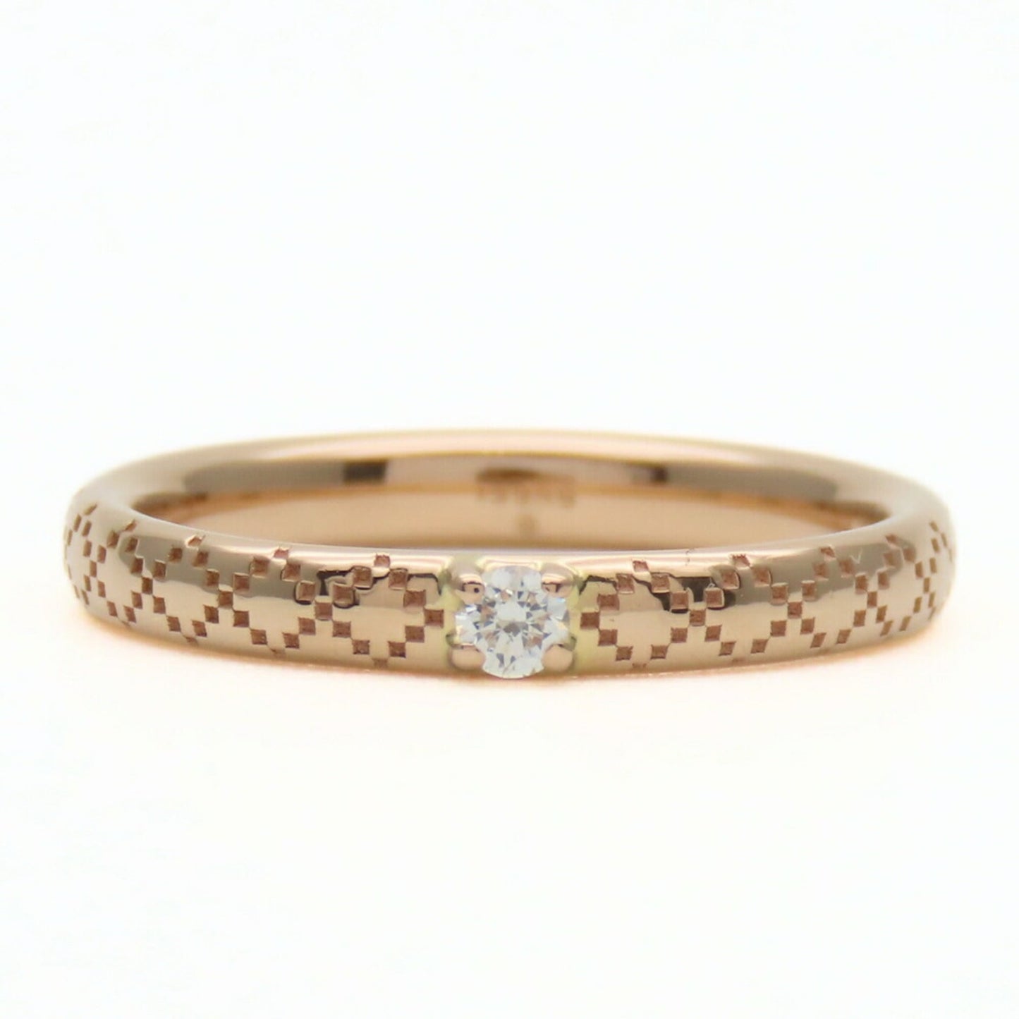 Gucci Diamante 9 Ring, 18KPG with Diamonds, Approx. 2.6g, 1PD, Women's, GUCCI