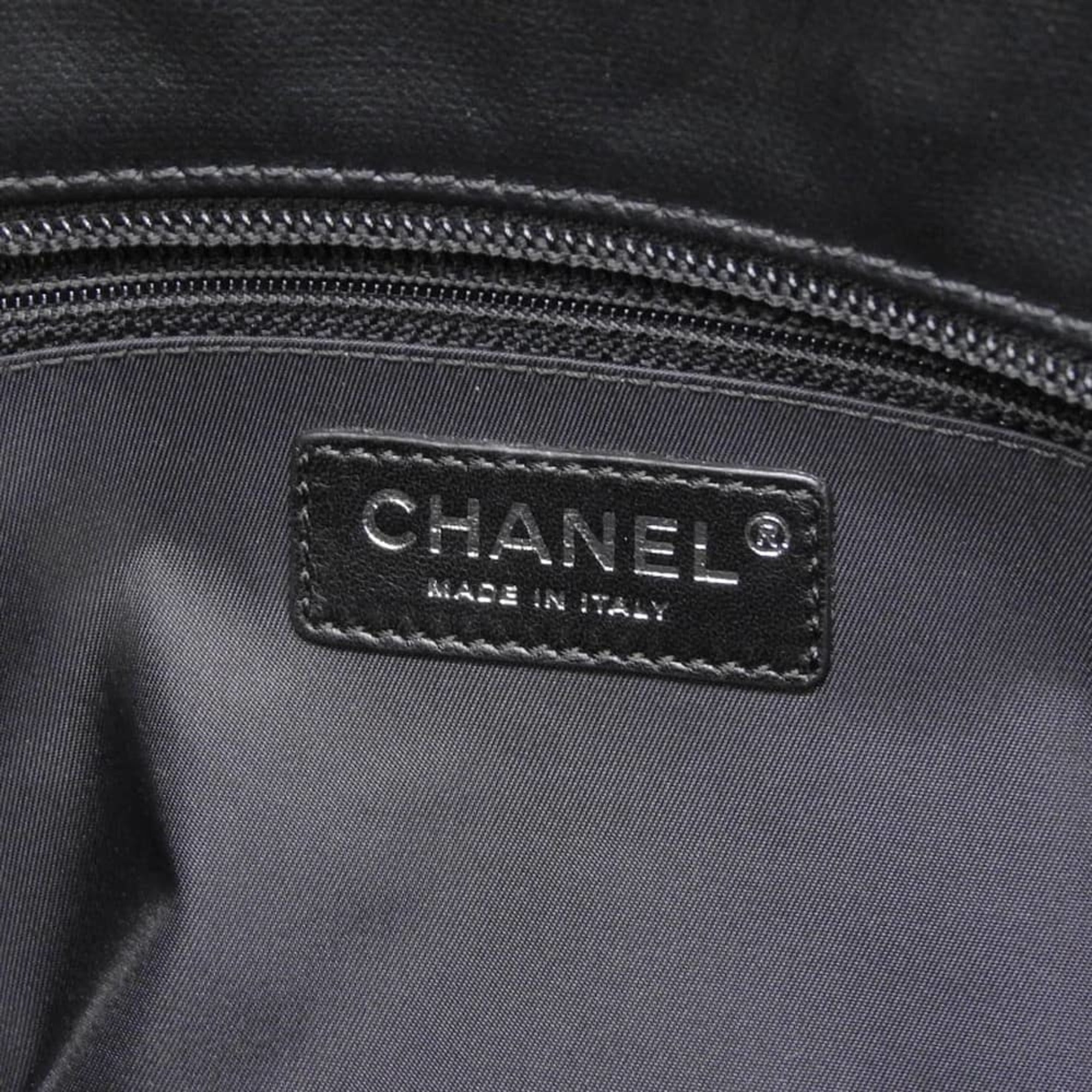 Like new CHANEL Paris-Biarritz PM A34208 with seal, 1 hand tote bag, coated canvas, black — Like New