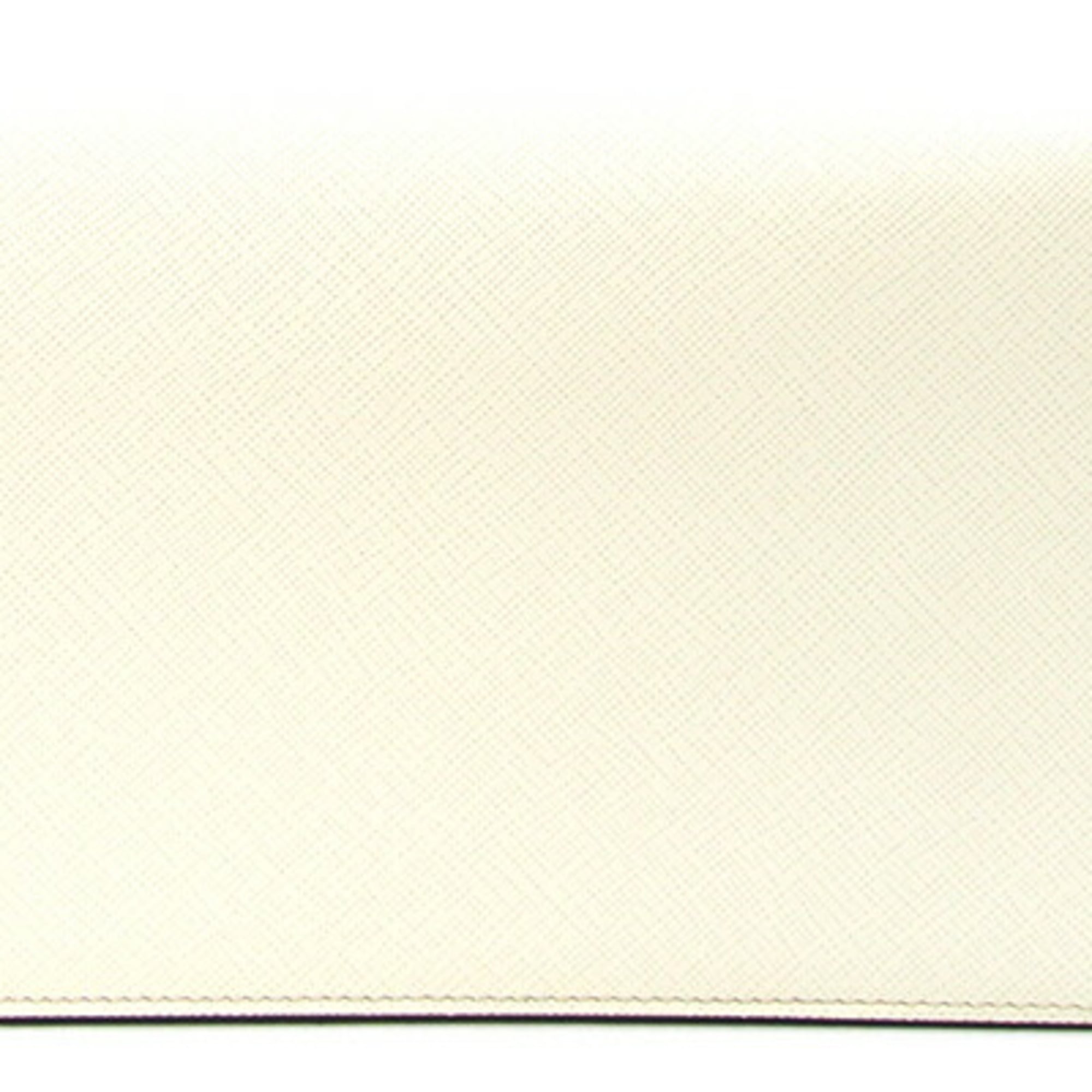 Prada Mini Envelope Shoulder Bag 1BP020 Off-White Leather Pouch Women's PRADA