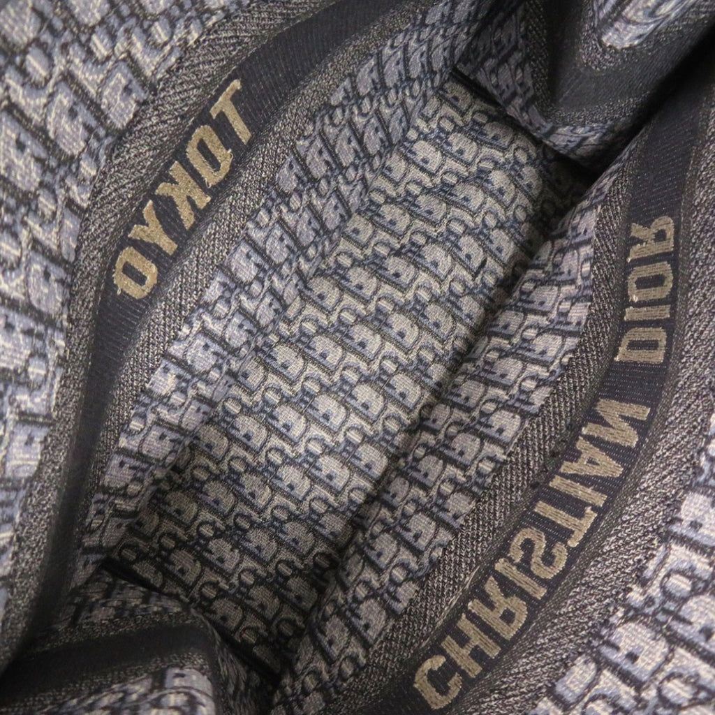 Christian Dior Book Tote Large Oblique M1286ZRITX Canvas Navy Bag 0095