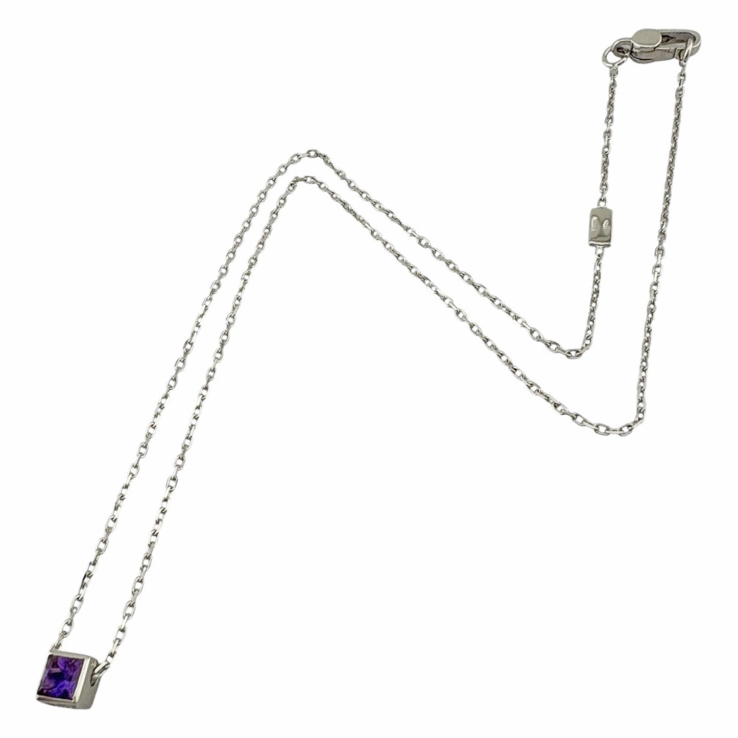 Gucci G Logo Cube Necklace with Amethyst for Women