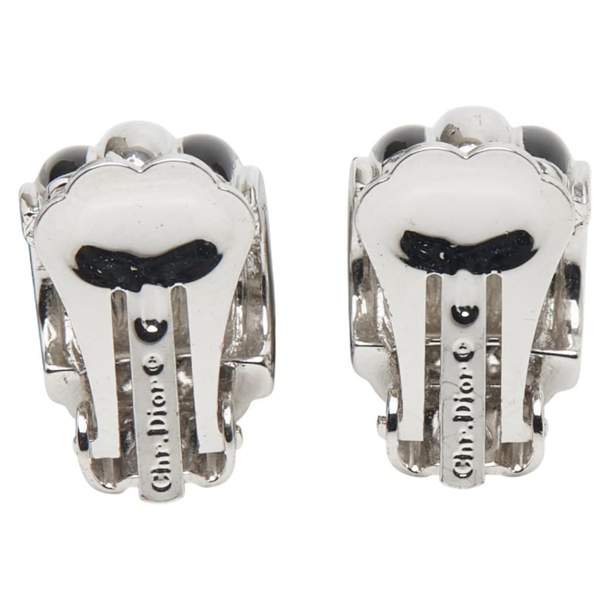 Christian Dior Dior earrings in silver and gold metal for women.