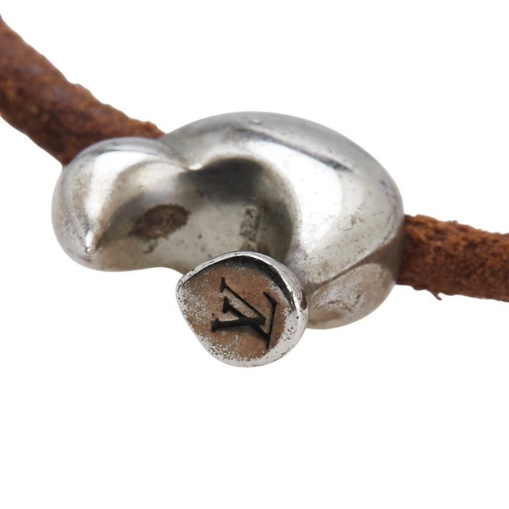 Louis Vuitton Cup 2003 Limited Edition Kiwi Choker in Silver and Brown SV925 Leather for Women