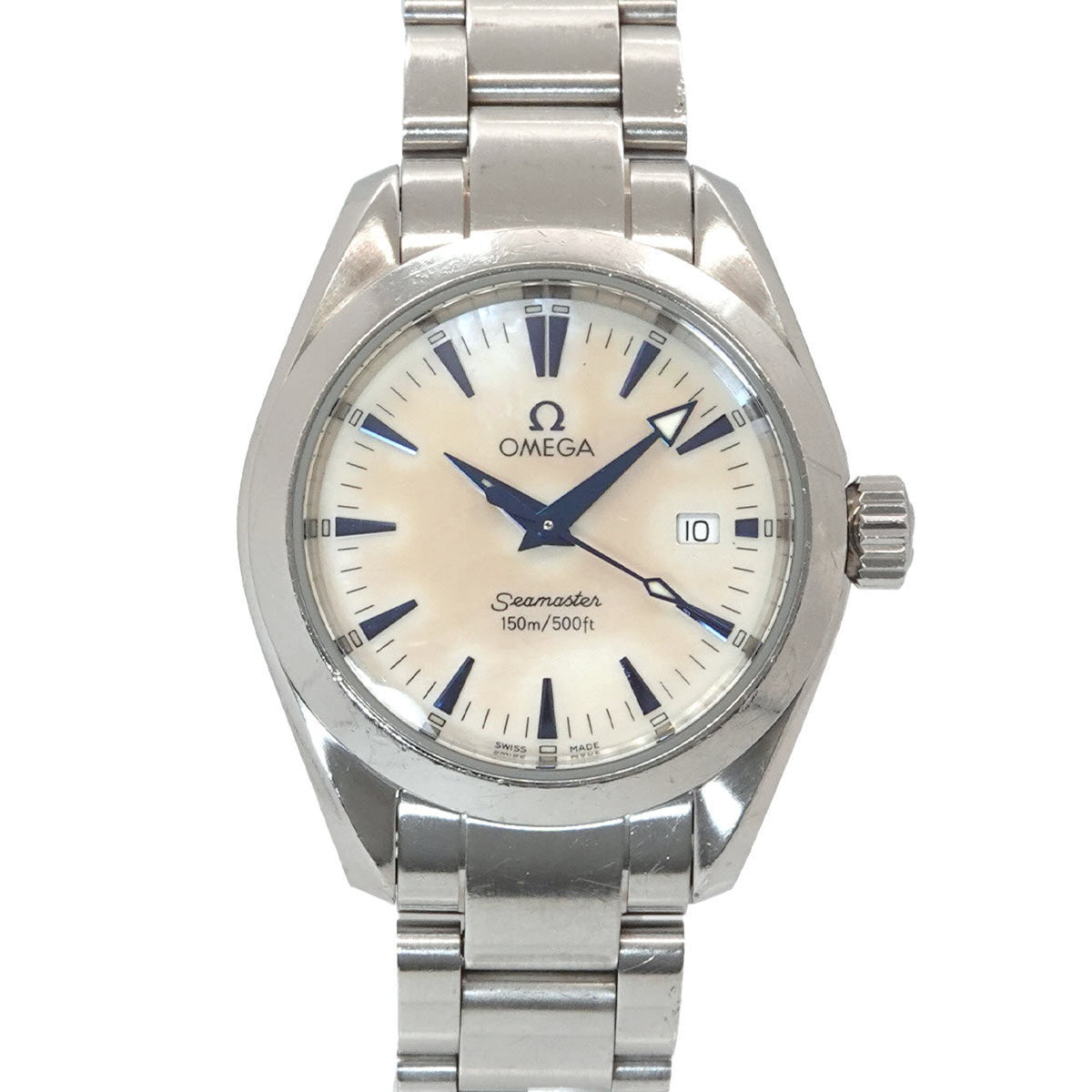 Omega Seamaster Aqua Terra 2577 70 Women's Watch, Date Display, White Shell, Quartz Watch — Very Good