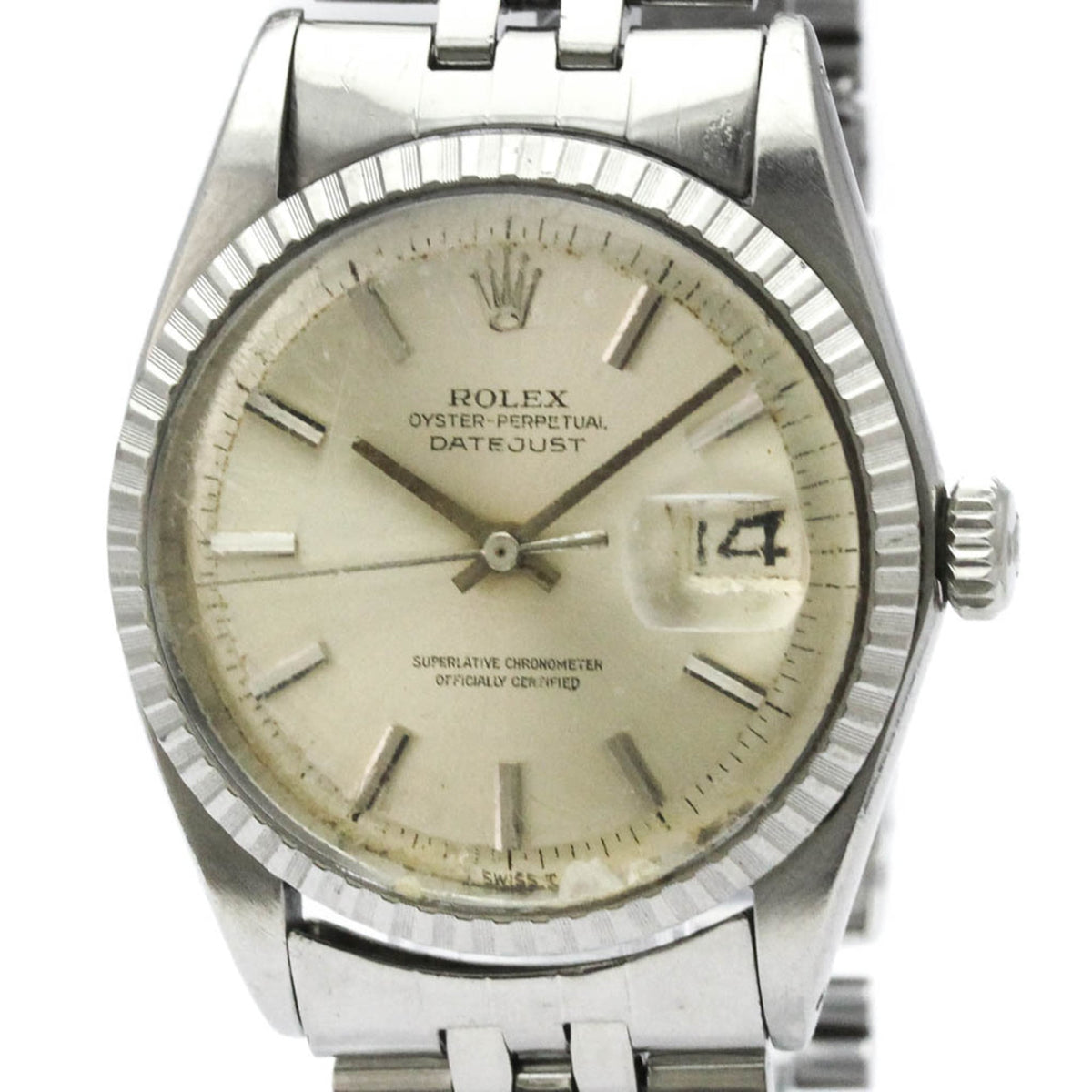ROLEX Datejust 1603 Stainless Steel Automatic Mens Watch Vintage — Good