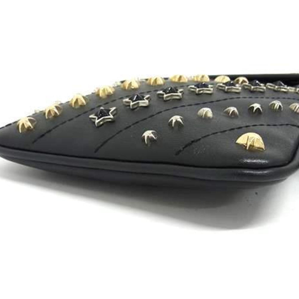 JIMMY CHOO KIMI MESSANGER RCX Shoulder Bag - Black Leather with Star Studs for Men and Women — Like New