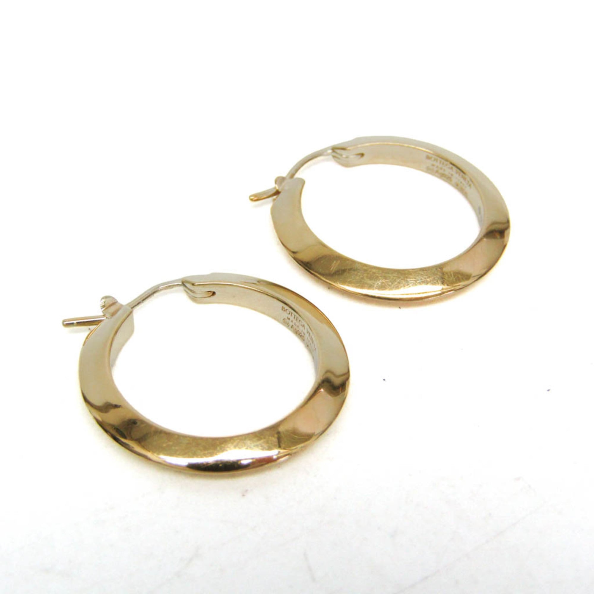 Bottega Veneta Essential Silver Hoop Earrings Gold — Like New