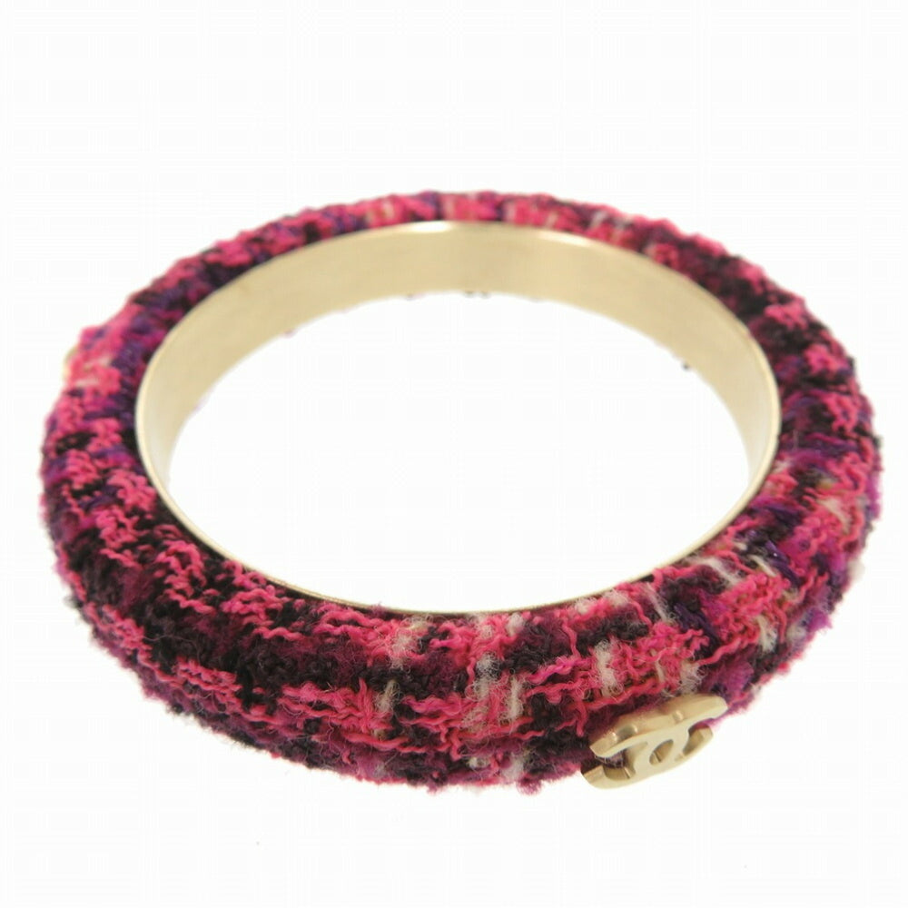 Chanel Coco Mark 09A Tweed Purple/Pink Bangle 0790CHANEL — Like New