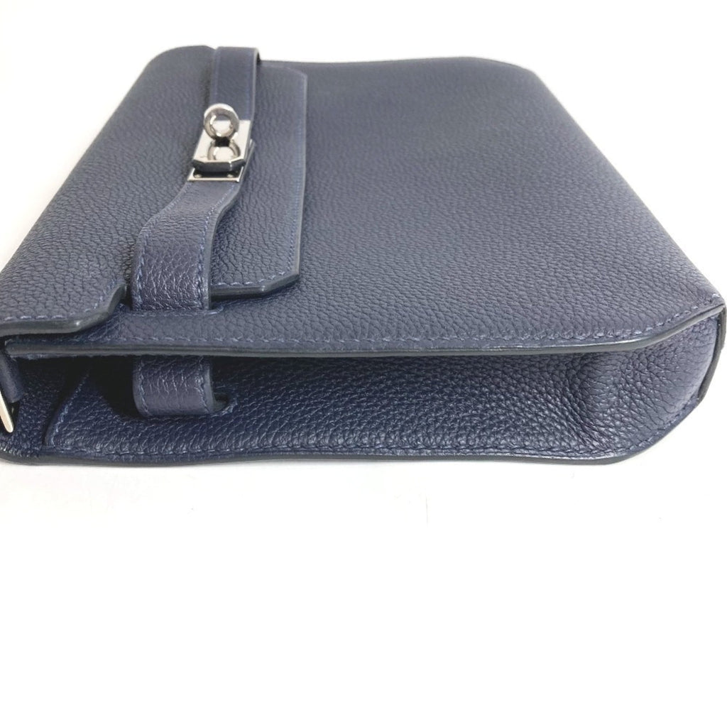 HERMES Kelly Depeche 25 Second Bag, Pouch, Flap Clutch Togo, Men's and Women's, Navy