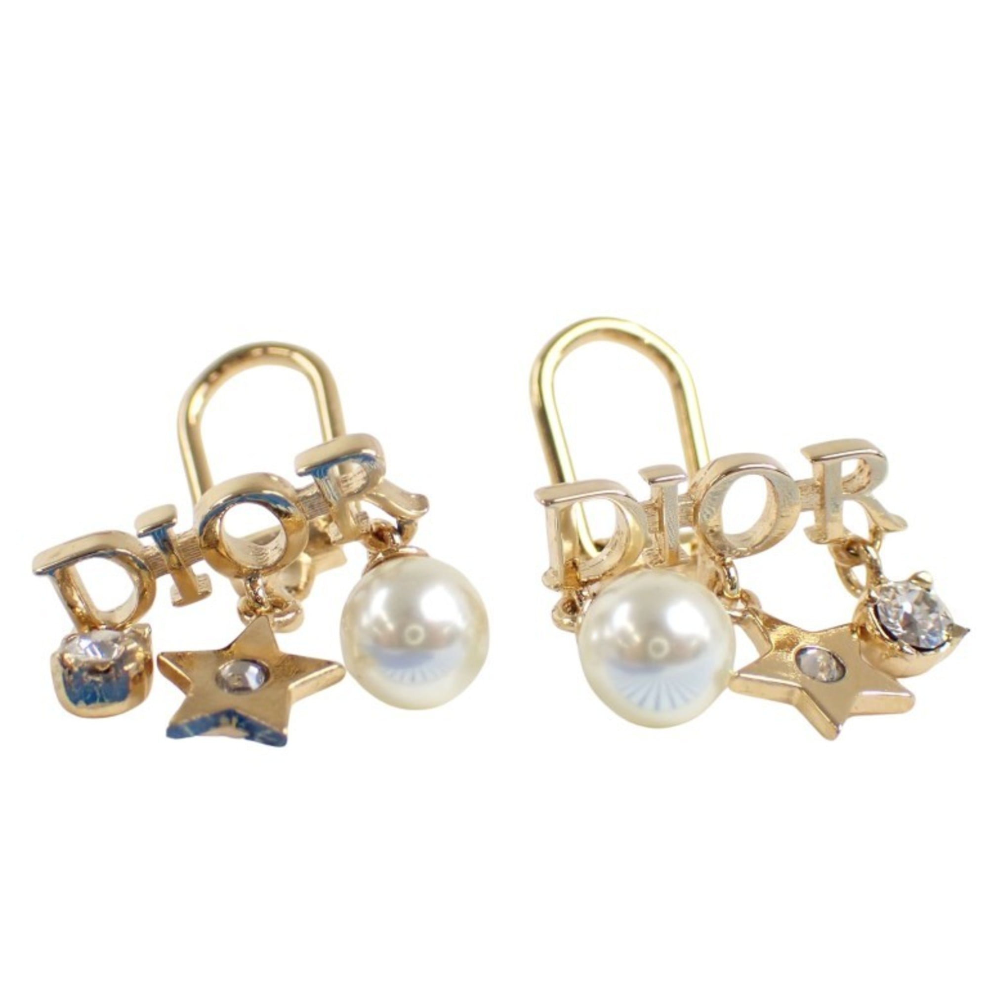 Christian Dior DIO(R)EVOLUTION Earrings E1680DVORS Gold and White Metal for Women