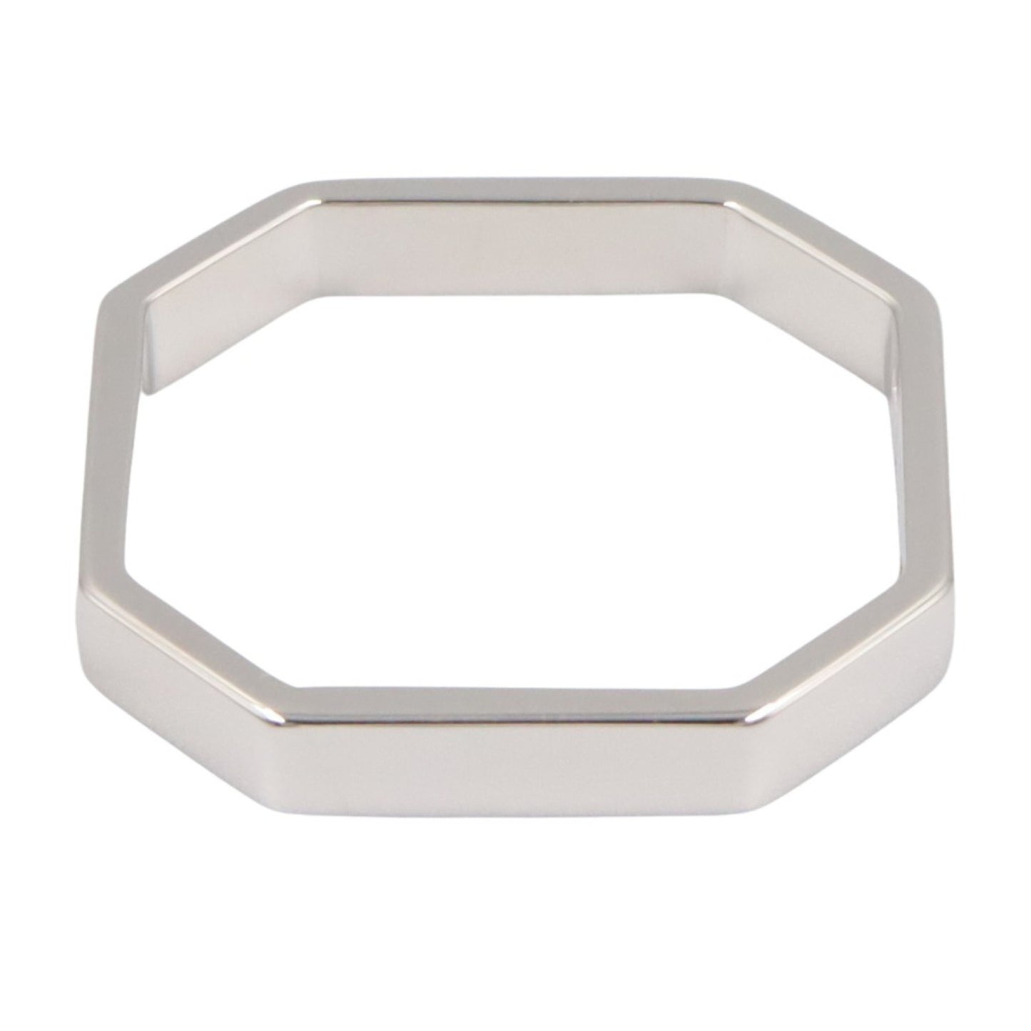 Gucci Octagon Ring, 18K White Gold (K18WG) for Women, Silver