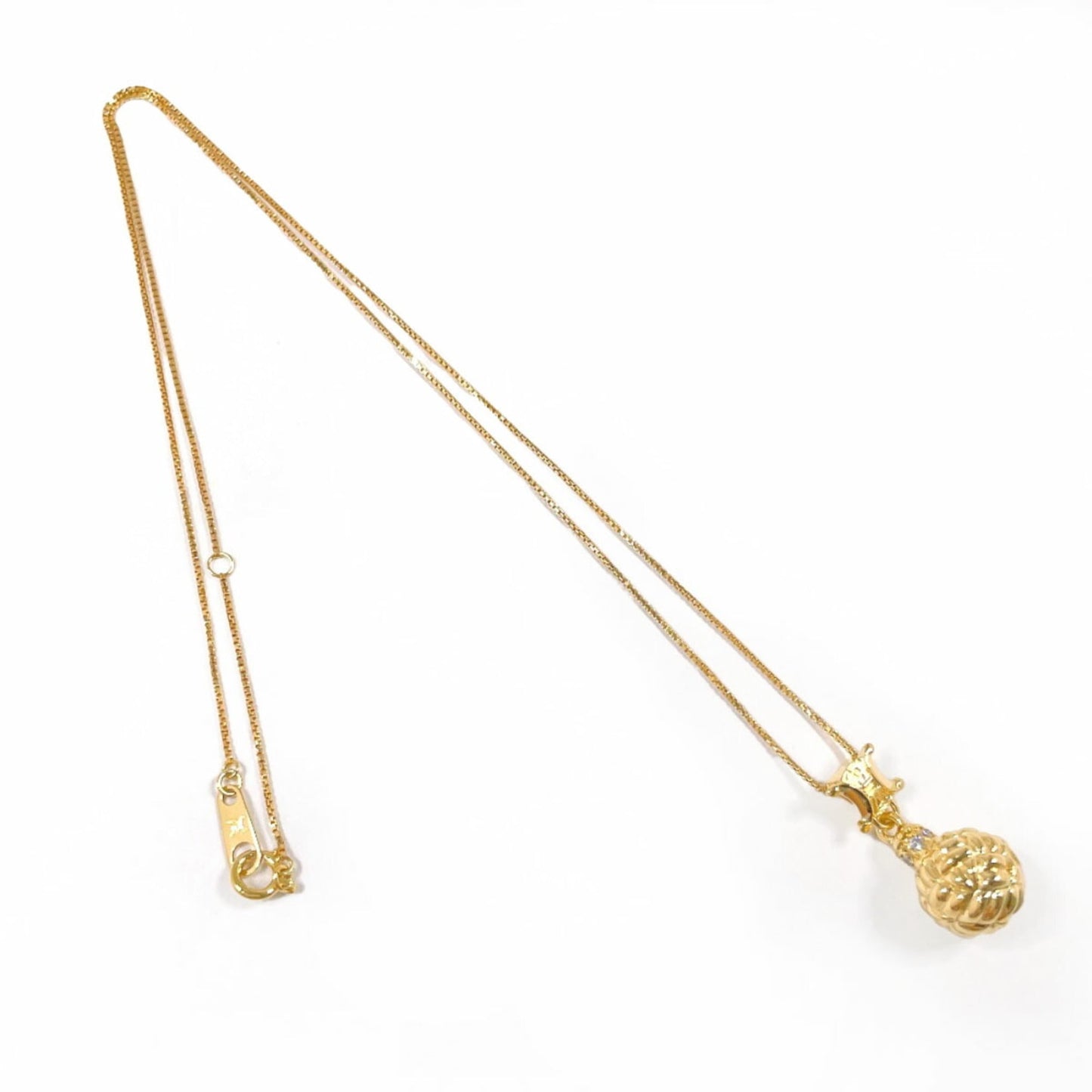 CELINE Triomphe Necklace in 18K Yellow Gold with Diamonds for Women