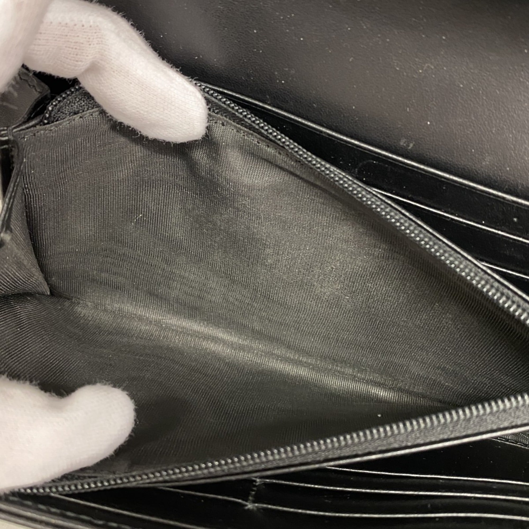 Gucci GG Marmont Long Wallet 443436 Leather Black Women's