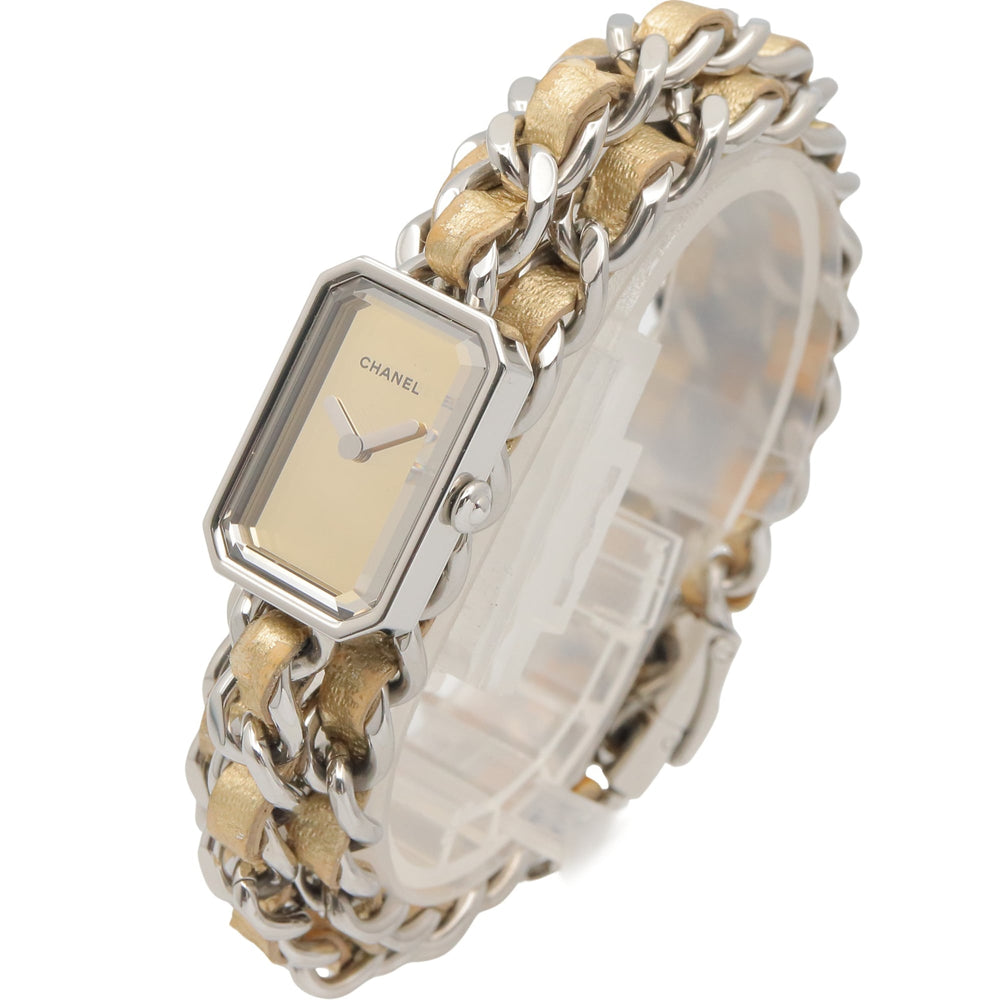 Chanel CHANEL Première Rock Watch, Stainless Steel, Leather Strap, Ladies, Gold Tone, Mirror Finish, H5583 — Very Good