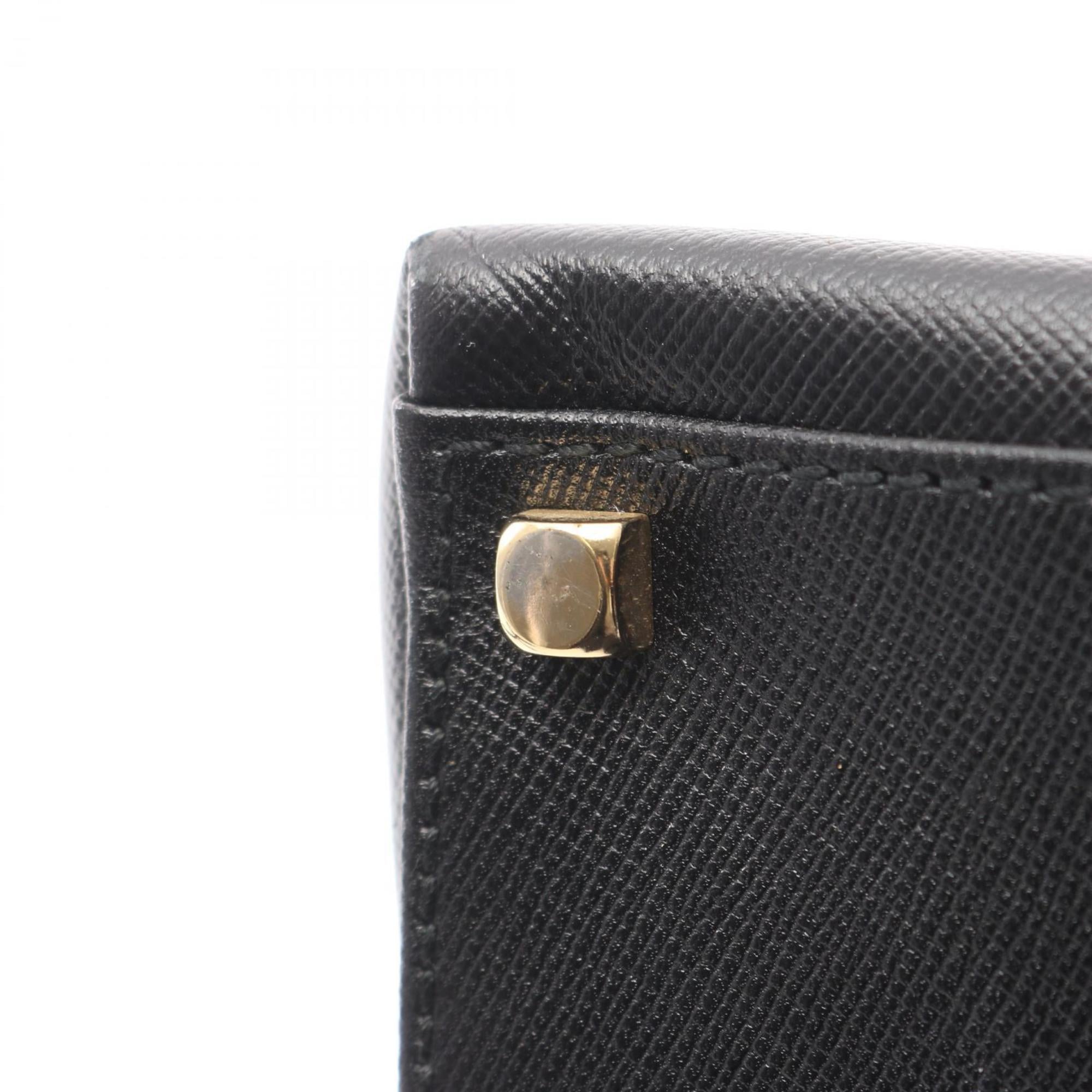 Salvatore Ferragamo Gancini handbag, leather, women's, black, size 21 0160