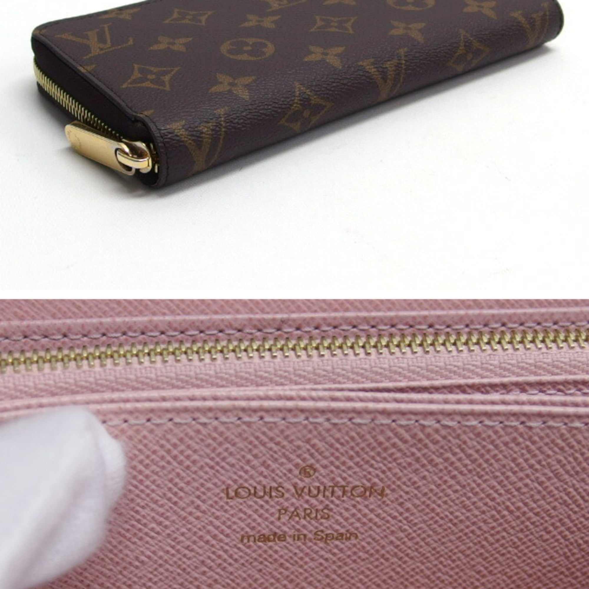 Louis Vuitton Monogram Zippy Wallet Rose Ballerine M41894