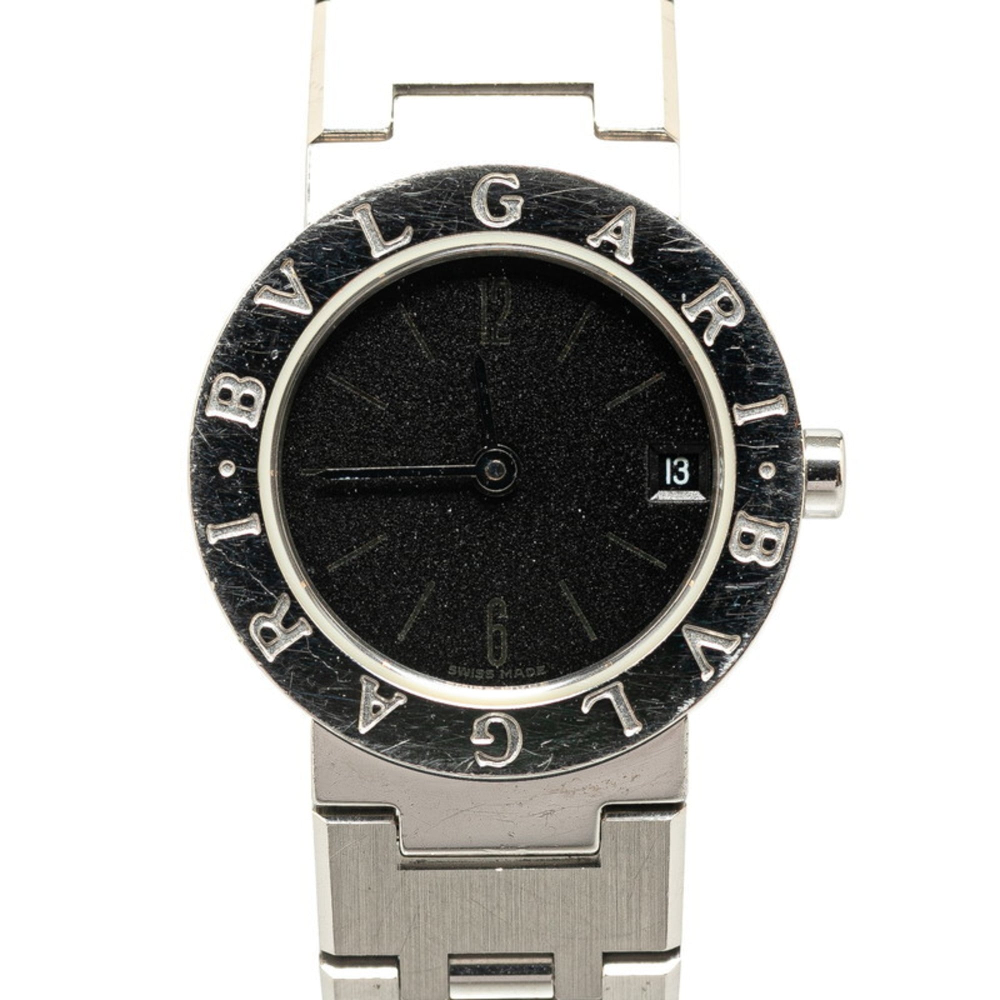 BVLGARI Watch BB23SS Quartz Black Dial Stainless Steel Women's — Good