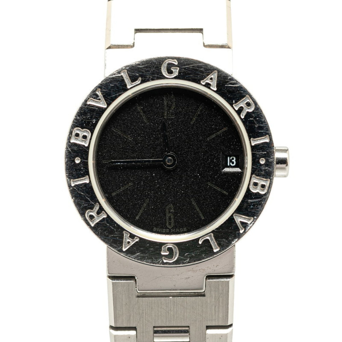 BVLGARI Watch BB23SS Quartz Black Dial Stainless Steel Women's — Good