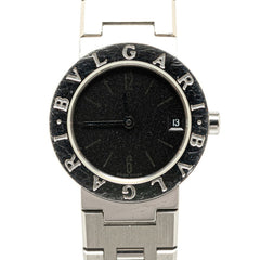 BVLGARI Watch BB23SS Quartz Black Dial Stainless Steel Women's — Good
