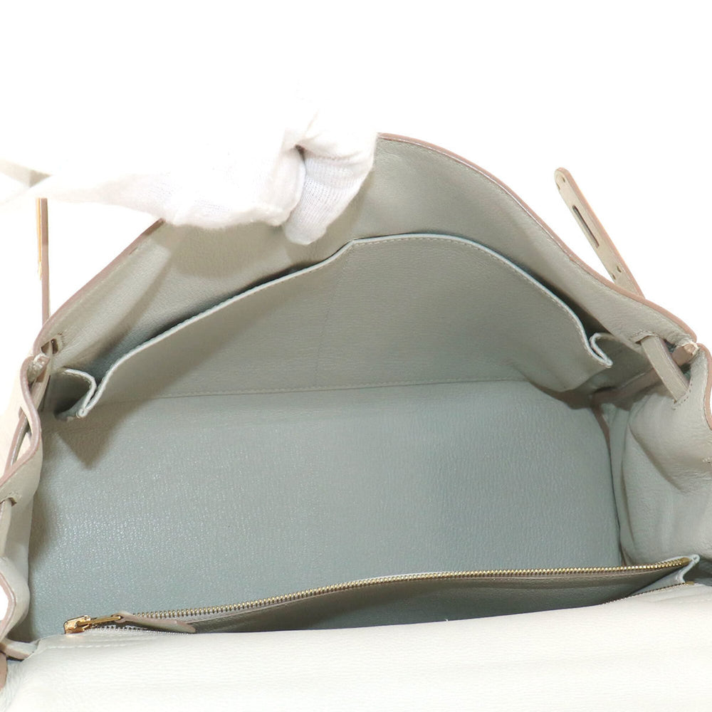 Hermes Kelly 32 Evercolor Beton 2-way Hand/Shoulder Handbag, Inside Stitching, A Stamp, Gold Hardware — Like New